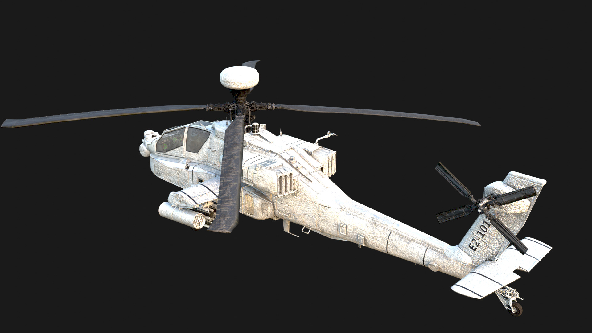 Boeing AH-64 Apache High Detail Attack Helicopter  3D model_4
