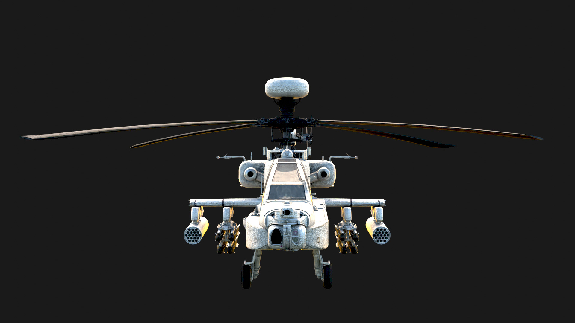 Boeing AH-64 Apache High Detail Attack Helicopter  3D model_1