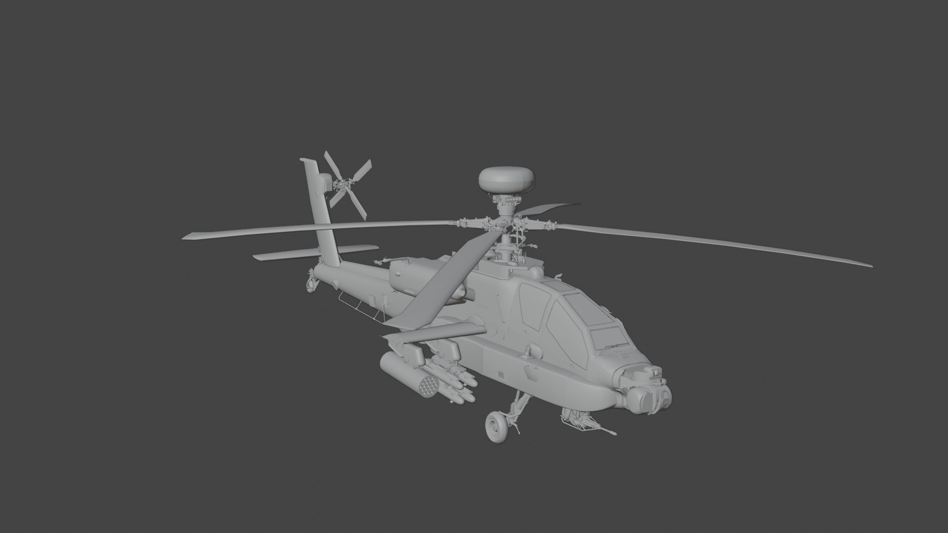 Boeing AH-64 Apache High Detail Attack Helicopter  3D model_7