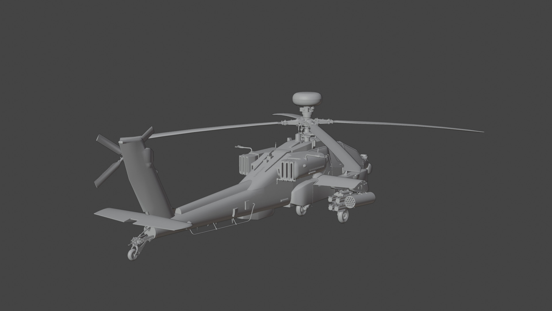 Boeing AH-64 Apache High Detail Attack Helicopter  3D model_8