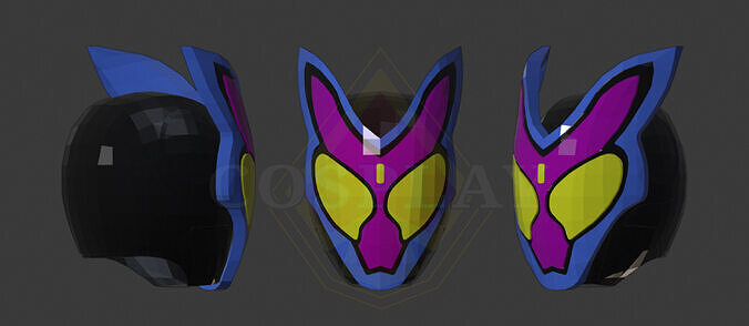 Kamen Rider Gavv Helm Pepakura Foam Unfold 3D model