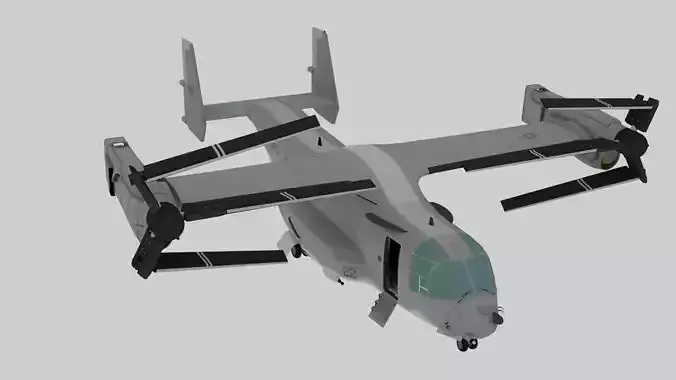 Bell Boeing V 22 Osprey Rigged Animated Tiltrotor Aircraft 