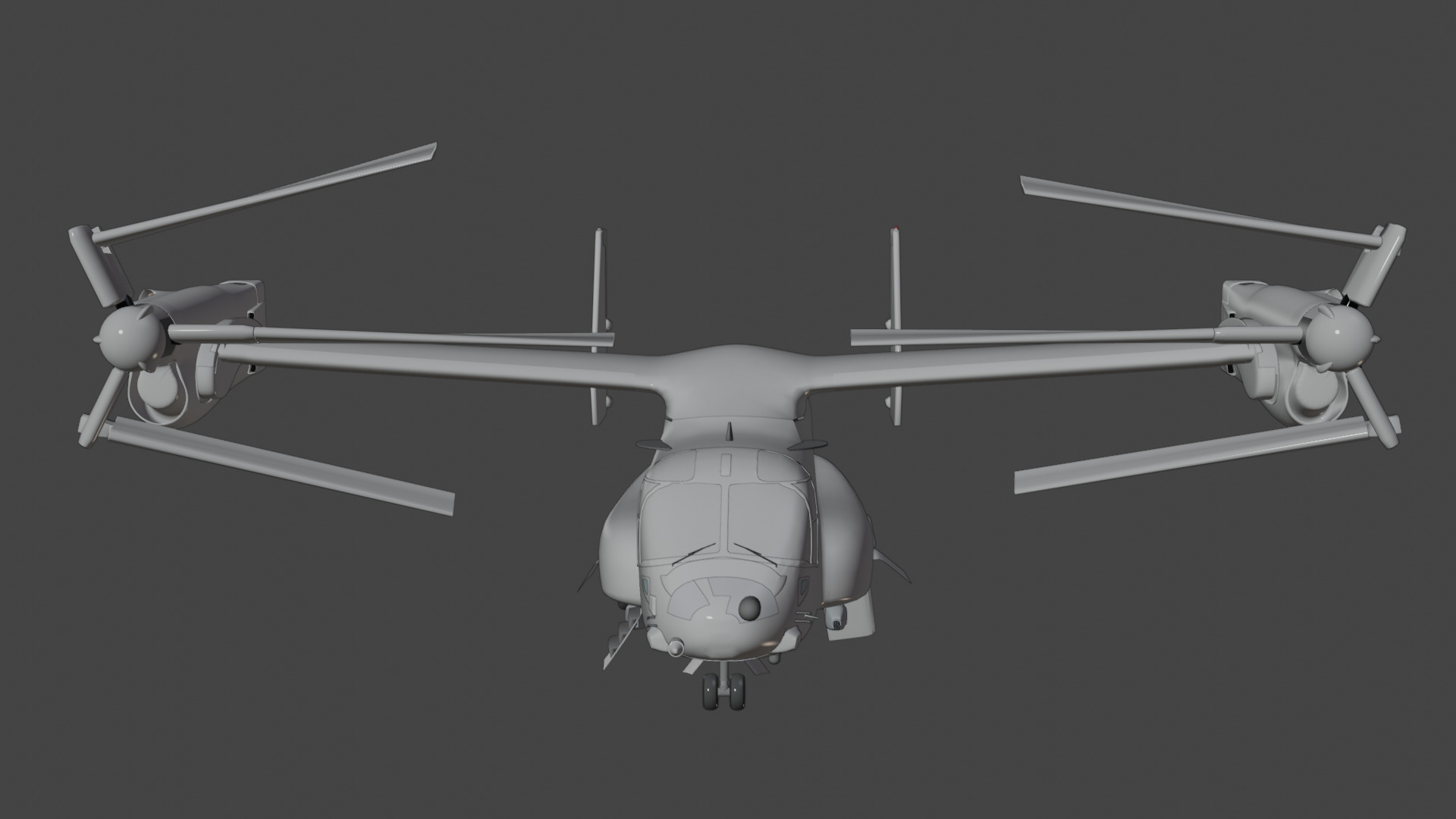 Bell Boeing V 22 Osprey Rigged Animated Tiltrotor Aircraft  3D model_10
