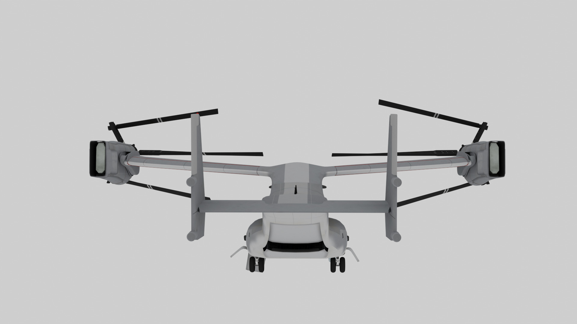 Bell Boeing V 22 Osprey Rigged Animated Tiltrotor Aircraft  3D model_6