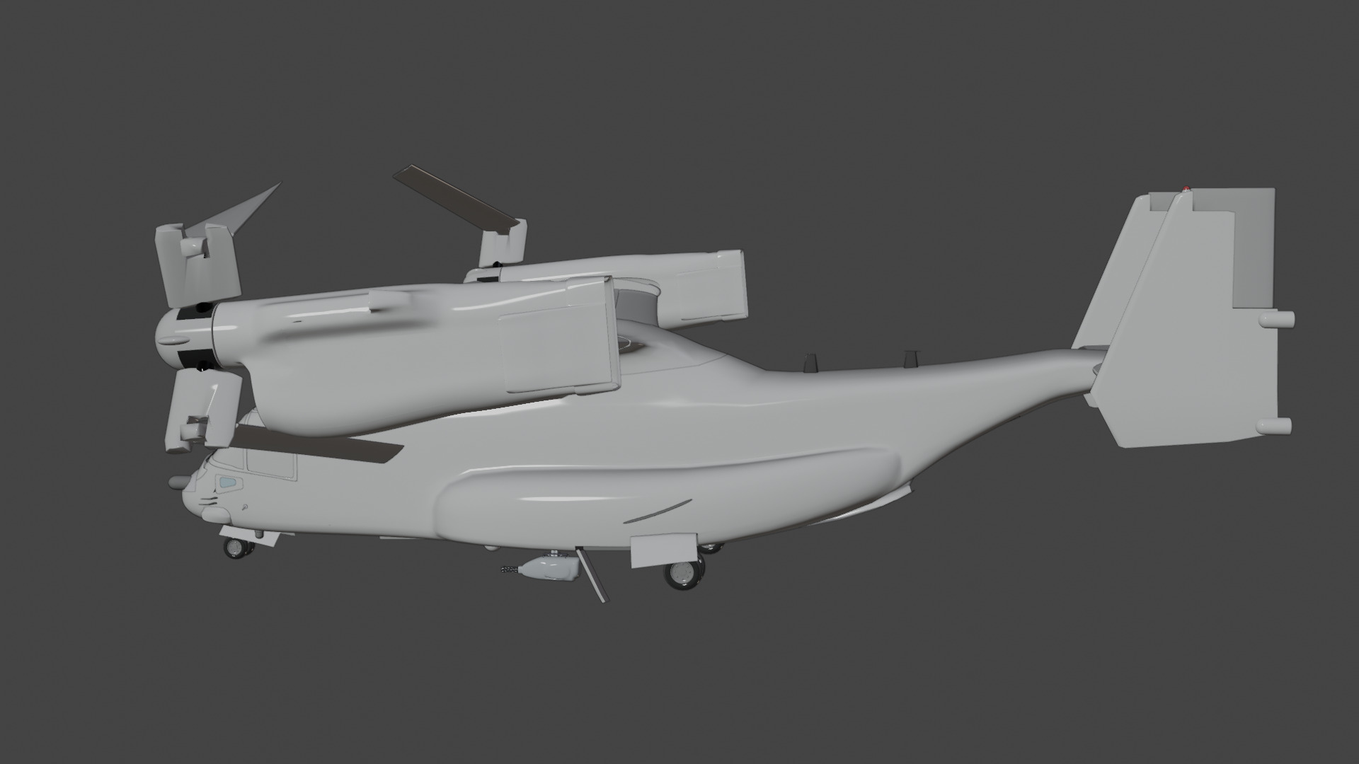 Bell Boeing V 22 Osprey Rigged Animated Tiltrotor Aircraft  3D model_9