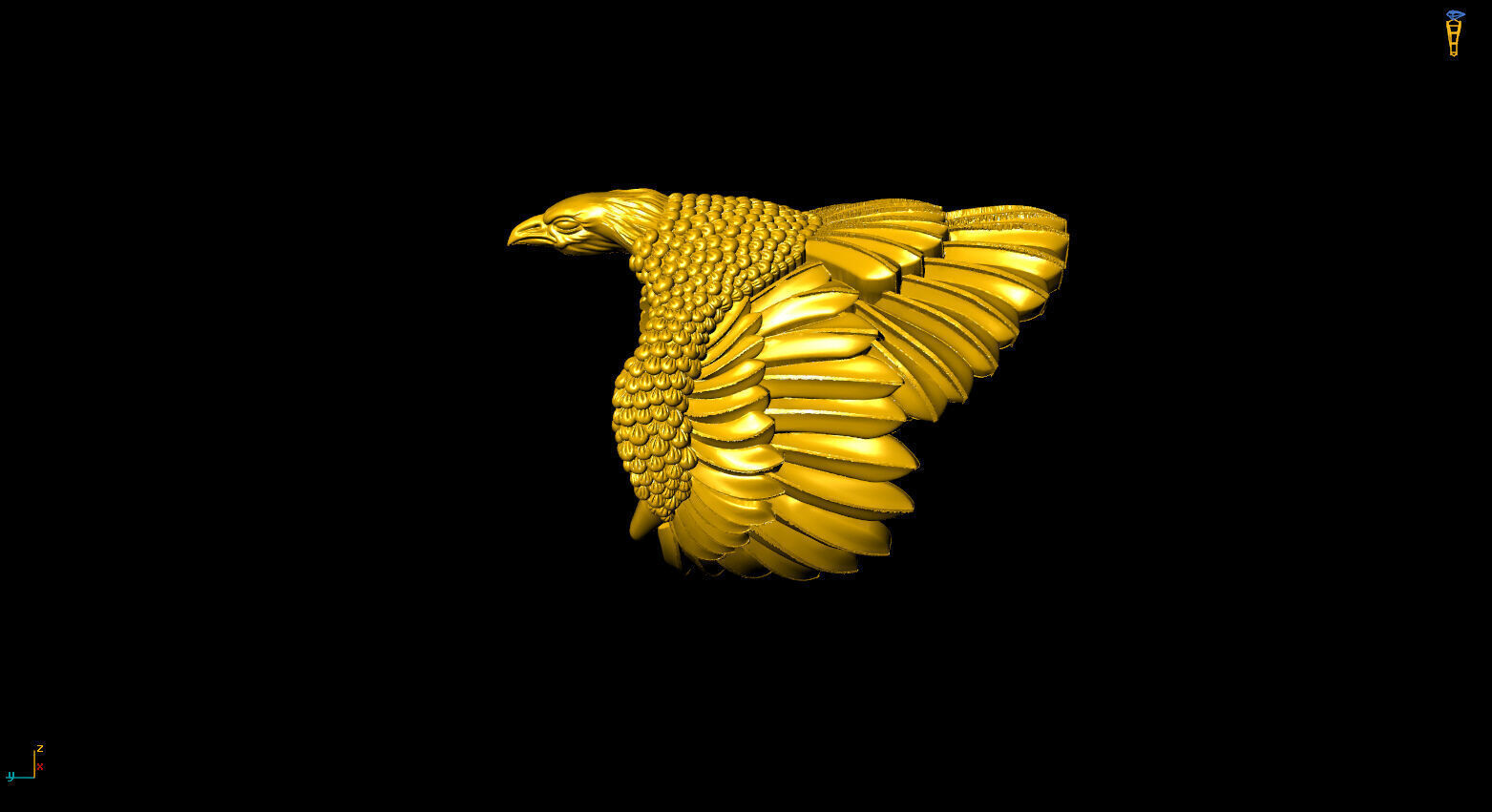 Eagle ring 3D model_1