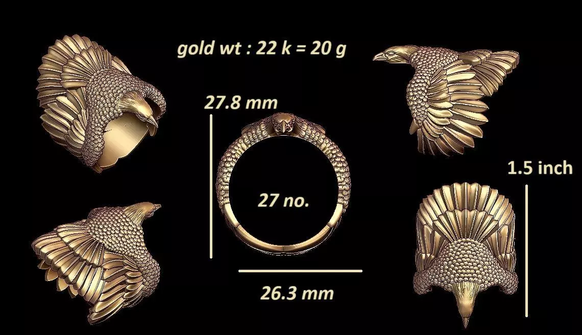 Eagle ring 3D model_0