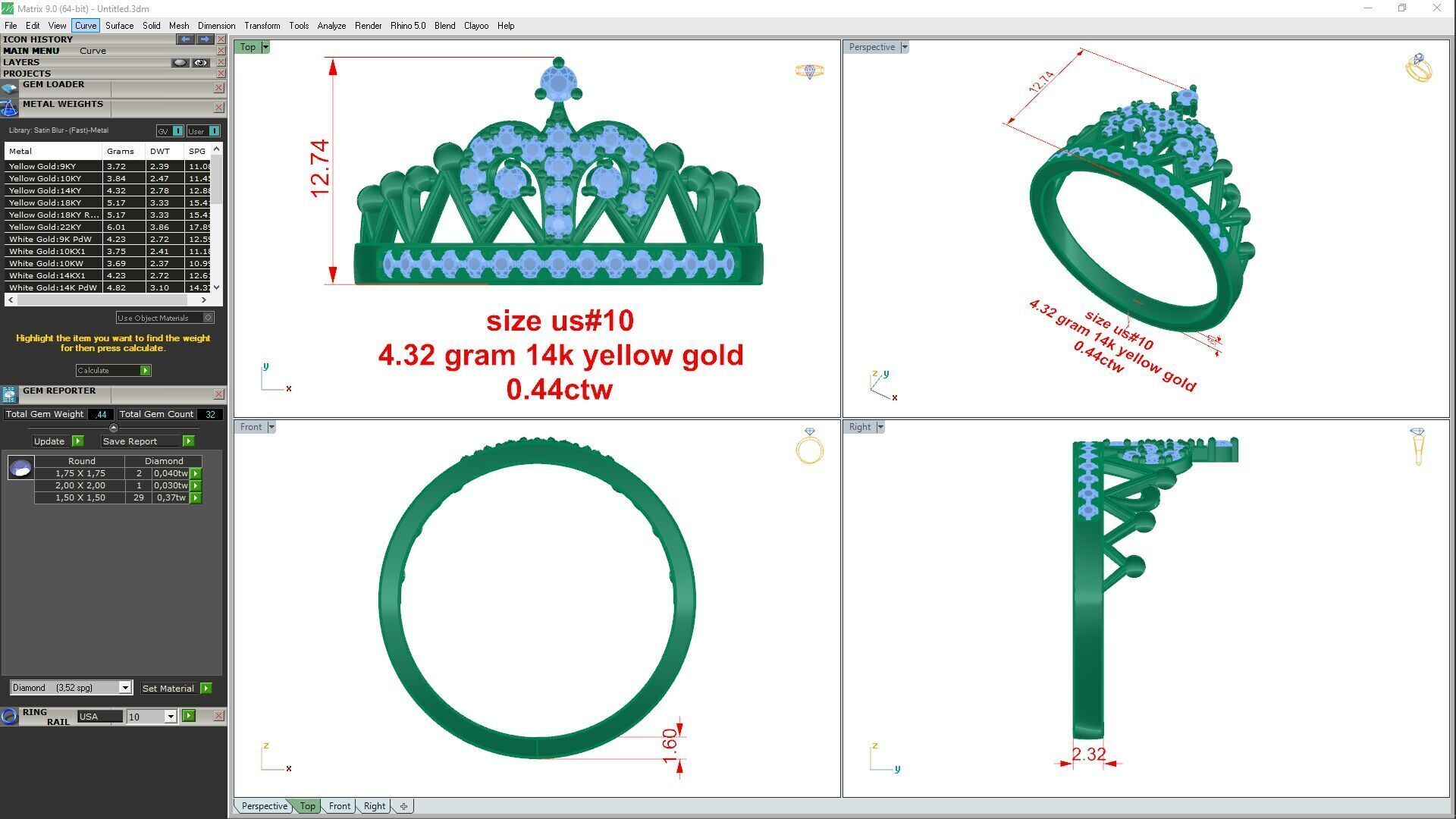 Ring 1051 double size 3D print model_2