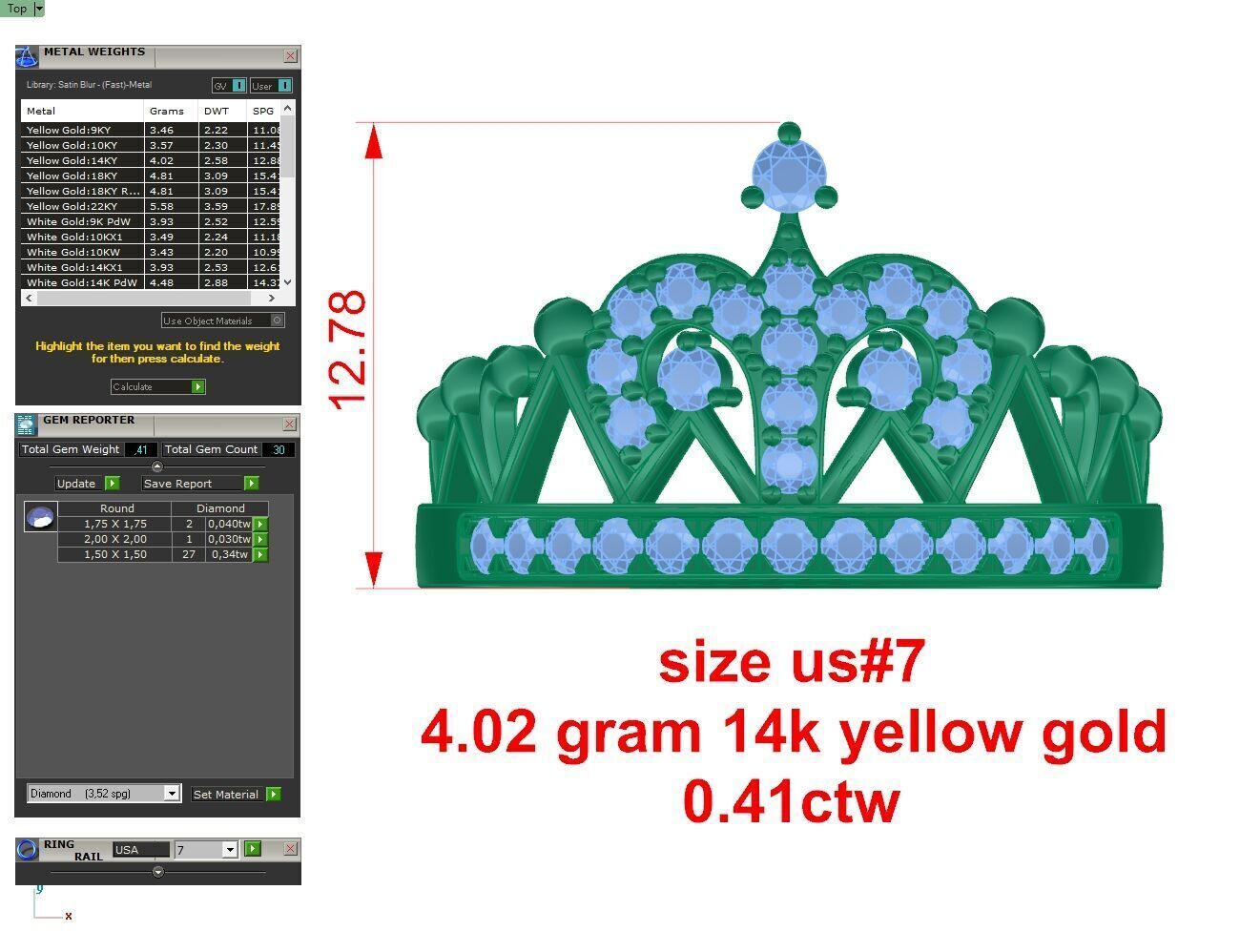 Ring 1051 double size 3D print model_3
