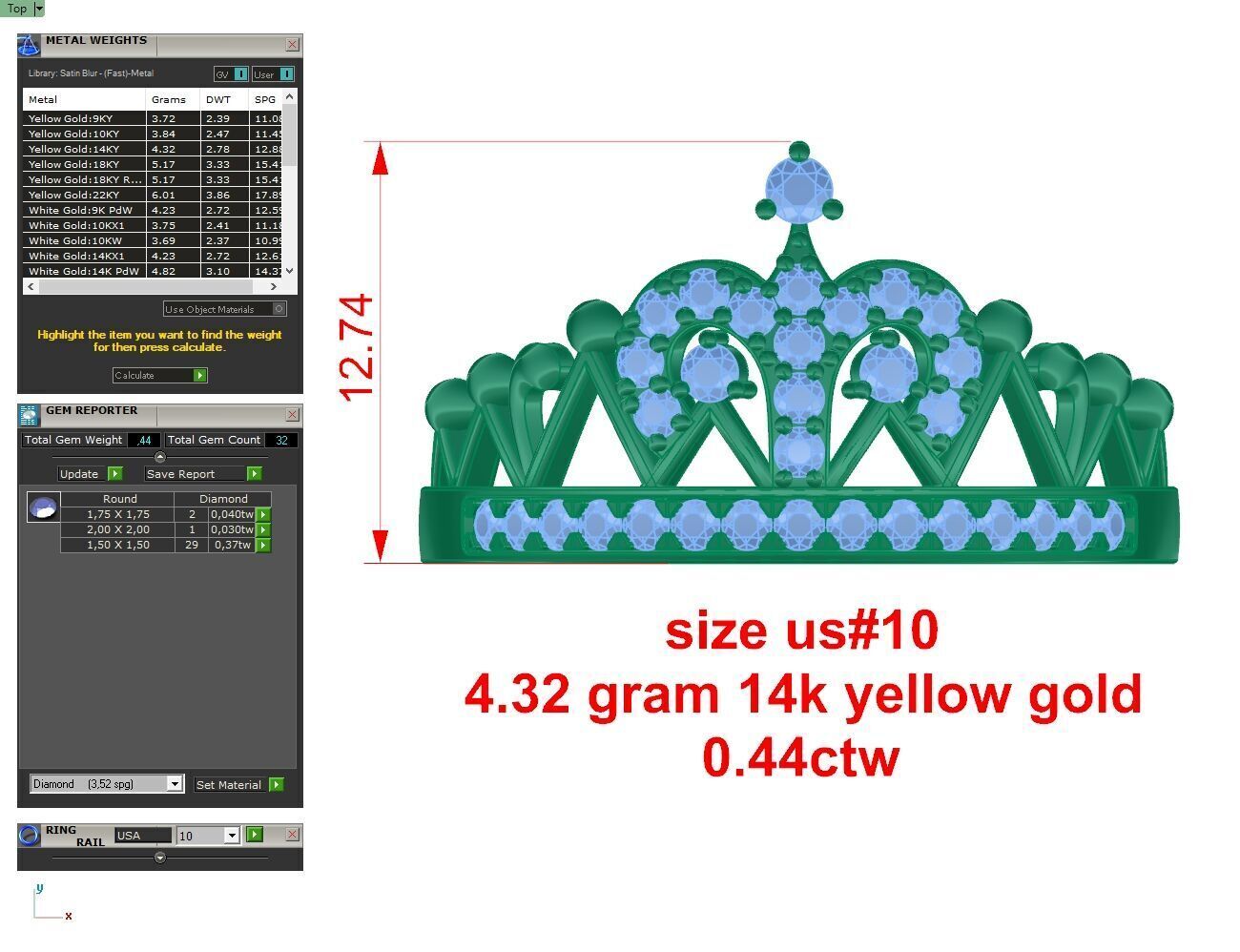 Ring 1051 double size 3D print model_4