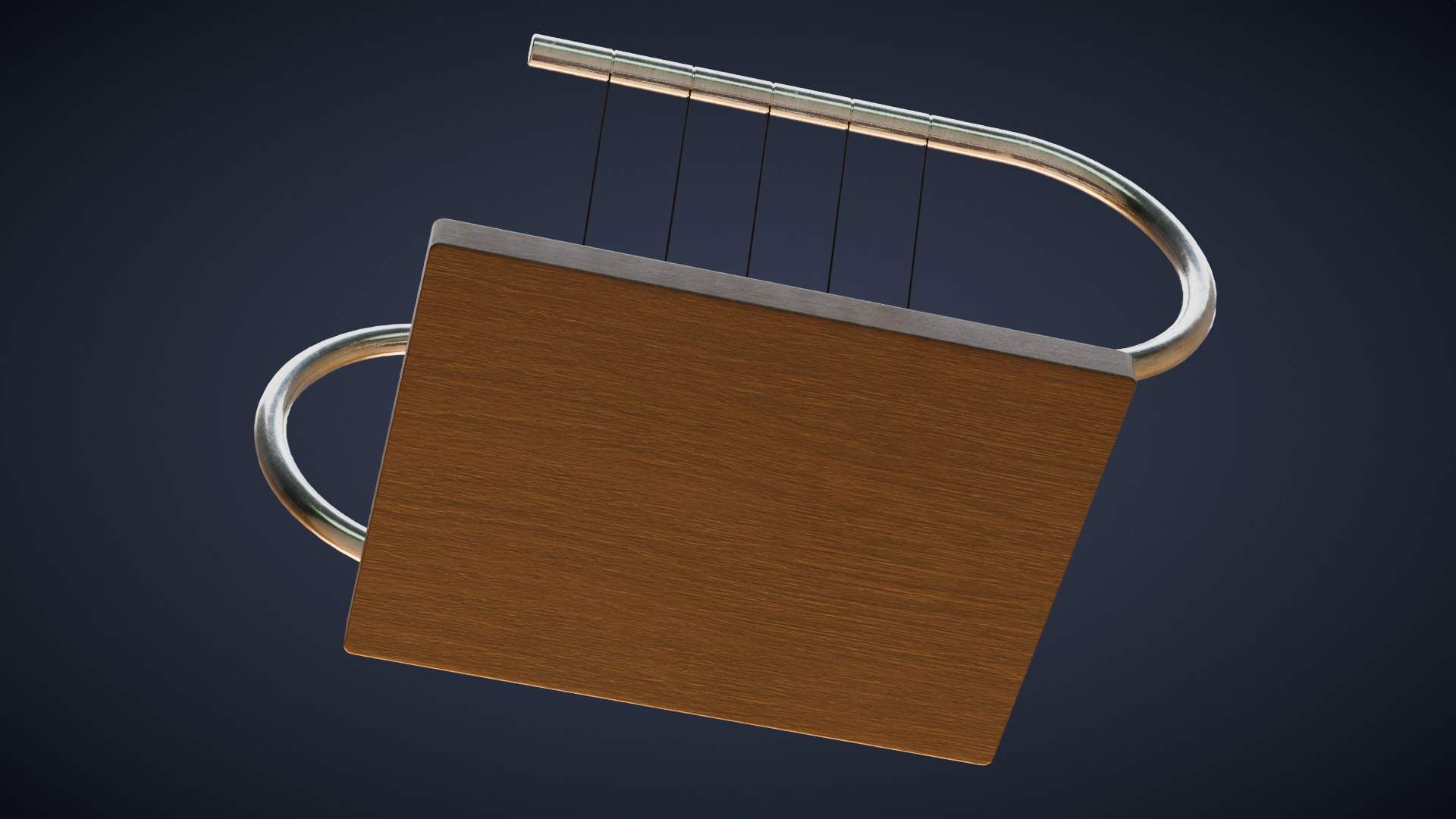 Newtons Cradle Low-poly 3D model_9