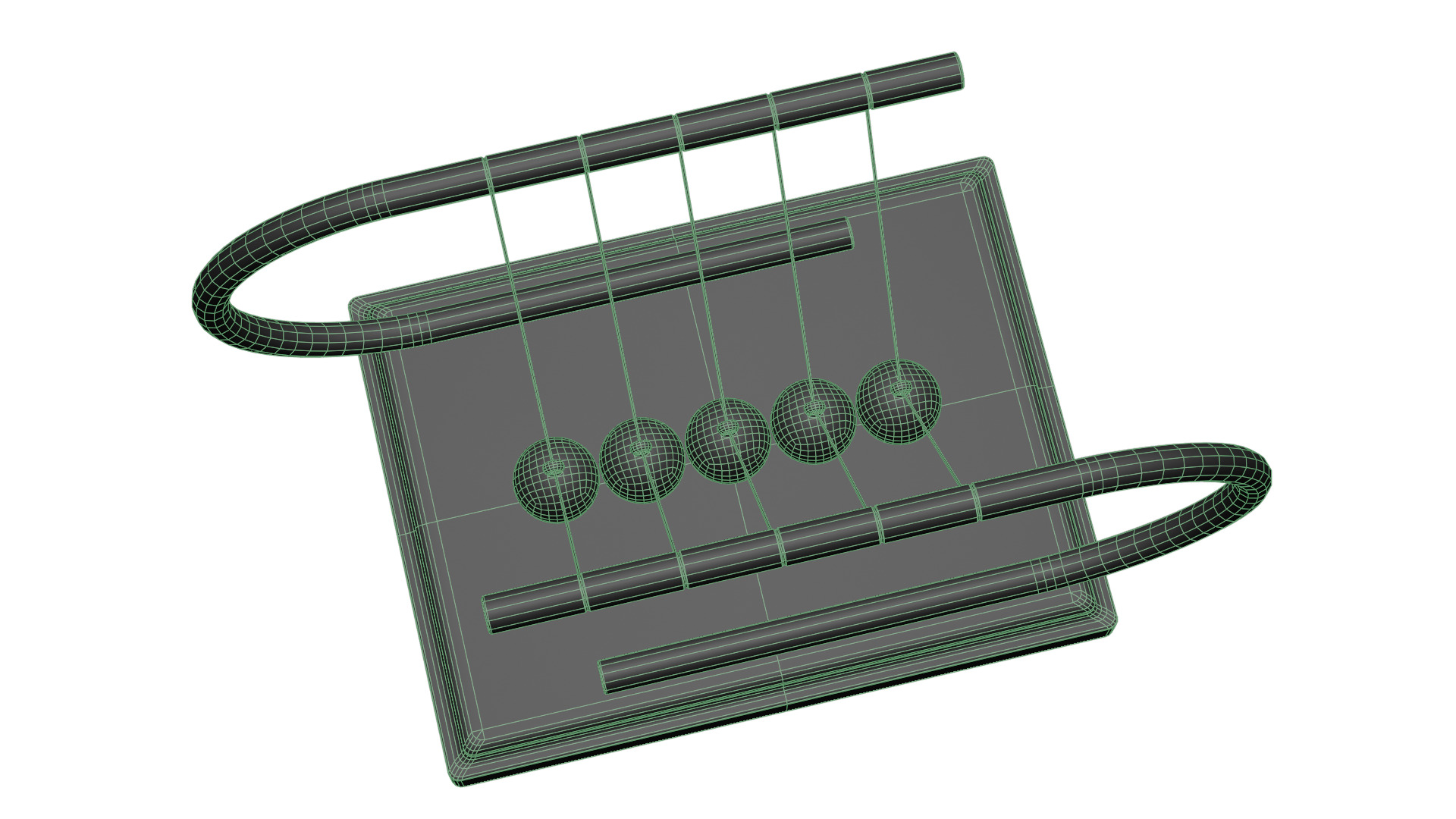 Newtons Cradle Low-poly 3D model_18