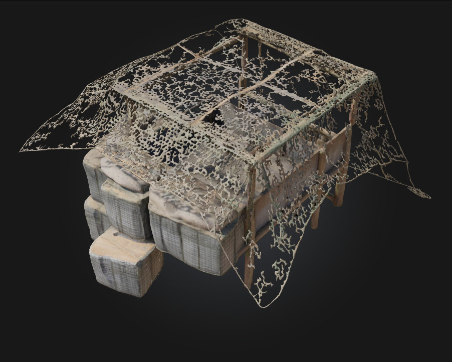 Camouflage Bunker Setup  Concealed Fortification for Tactical  3D model_3
