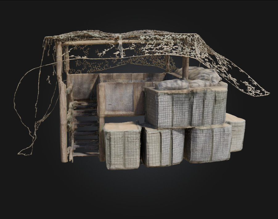 Camouflage Bunker Setup  Concealed Fortification for Tactical  3D model_5