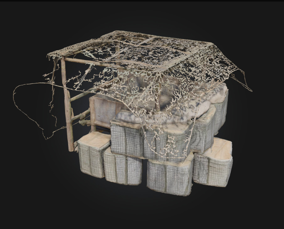 Camouflage Bunker Setup  Concealed Fortification for Tactical  3D model_1