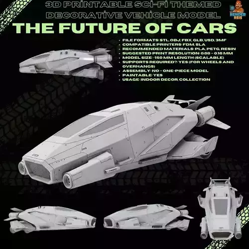 Futuristic Spacecraft  3D print model