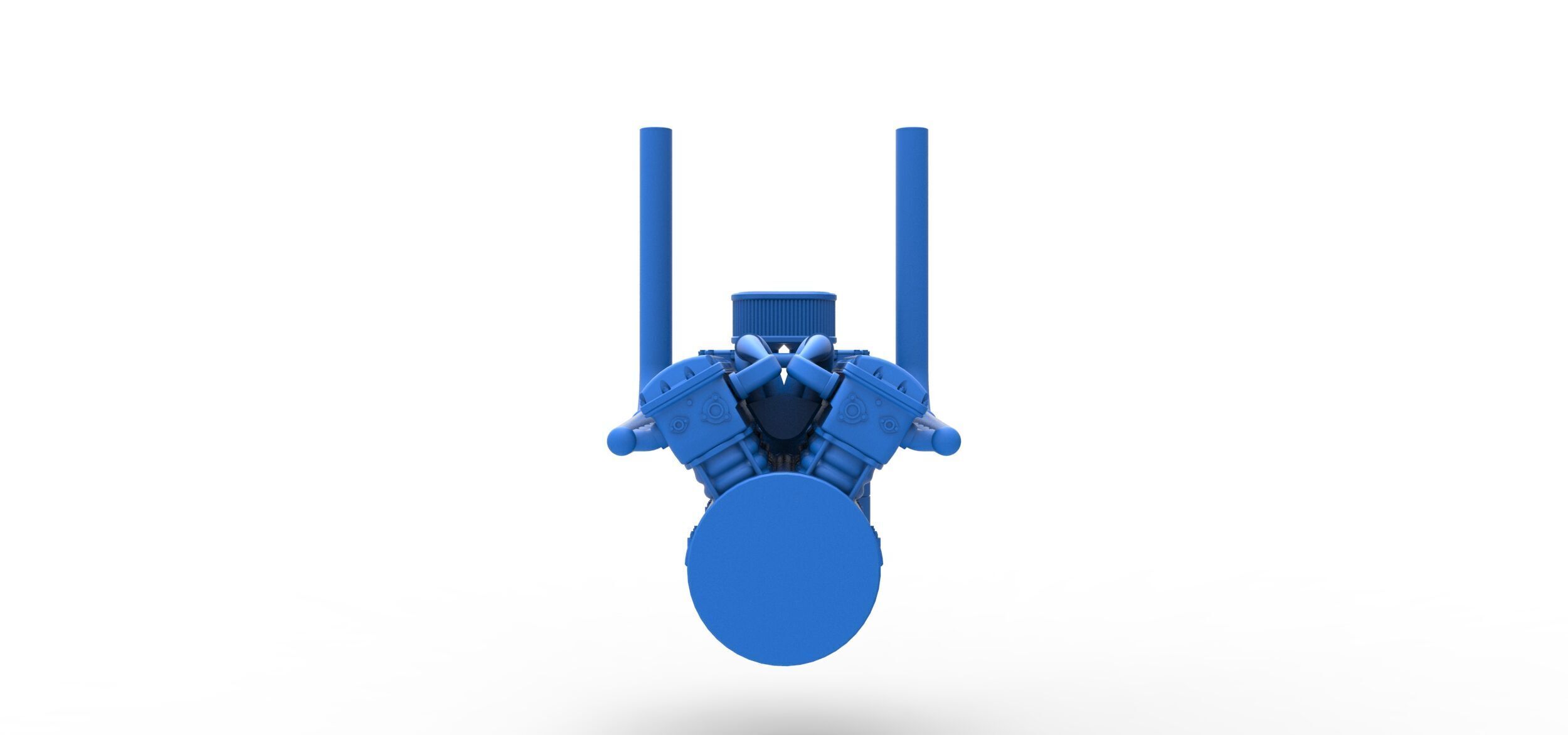 Engine V12 for pulling tractor Version 3 Scale 1 to 25 3D print model_11