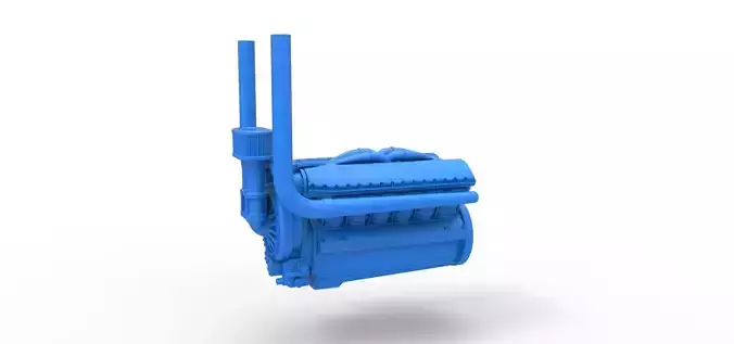 Engine V12 for pulling tractor Version 3 Scale 1 to 25