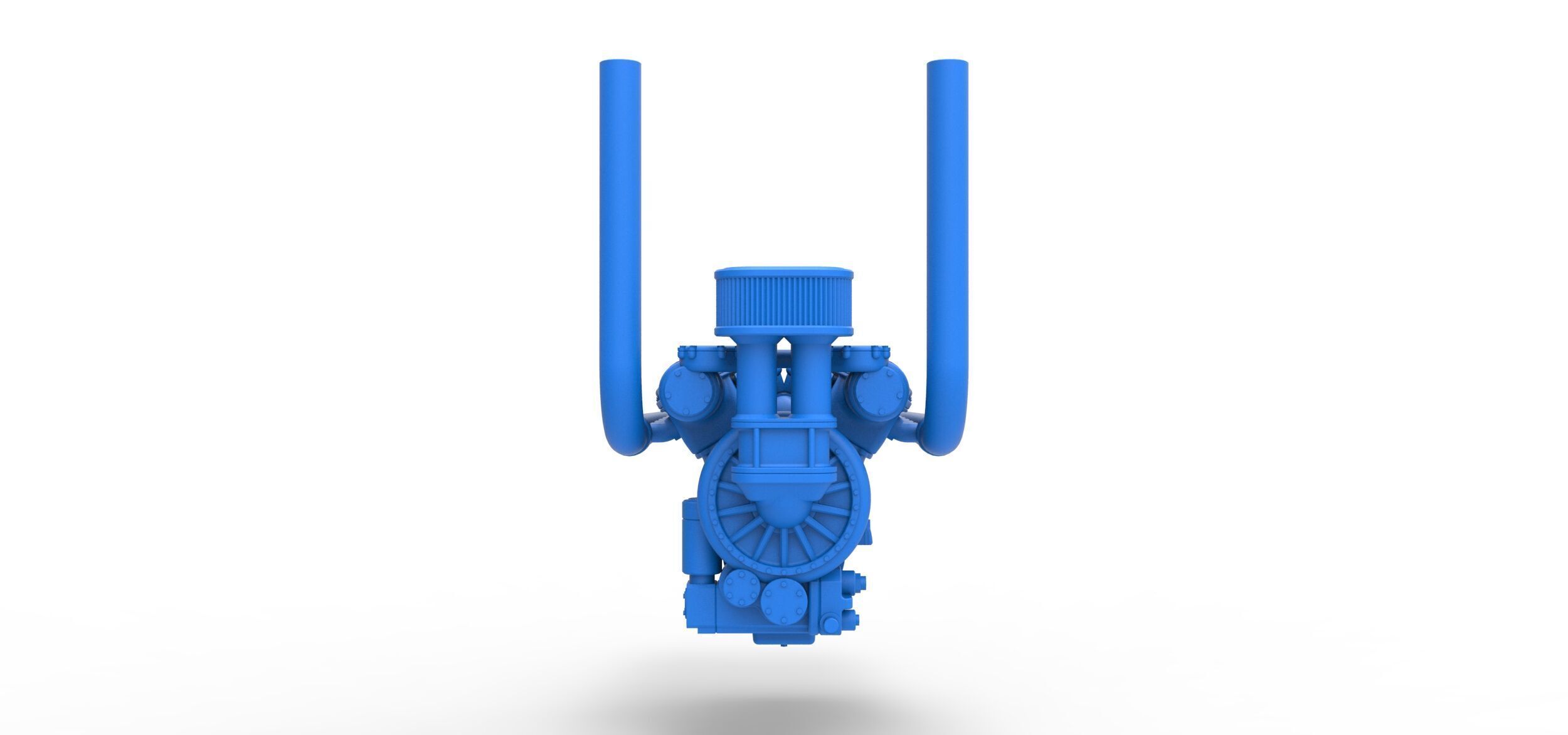 Engine V12 for pulling tractor Version 3 Scale 1 to 25 3D print model_4