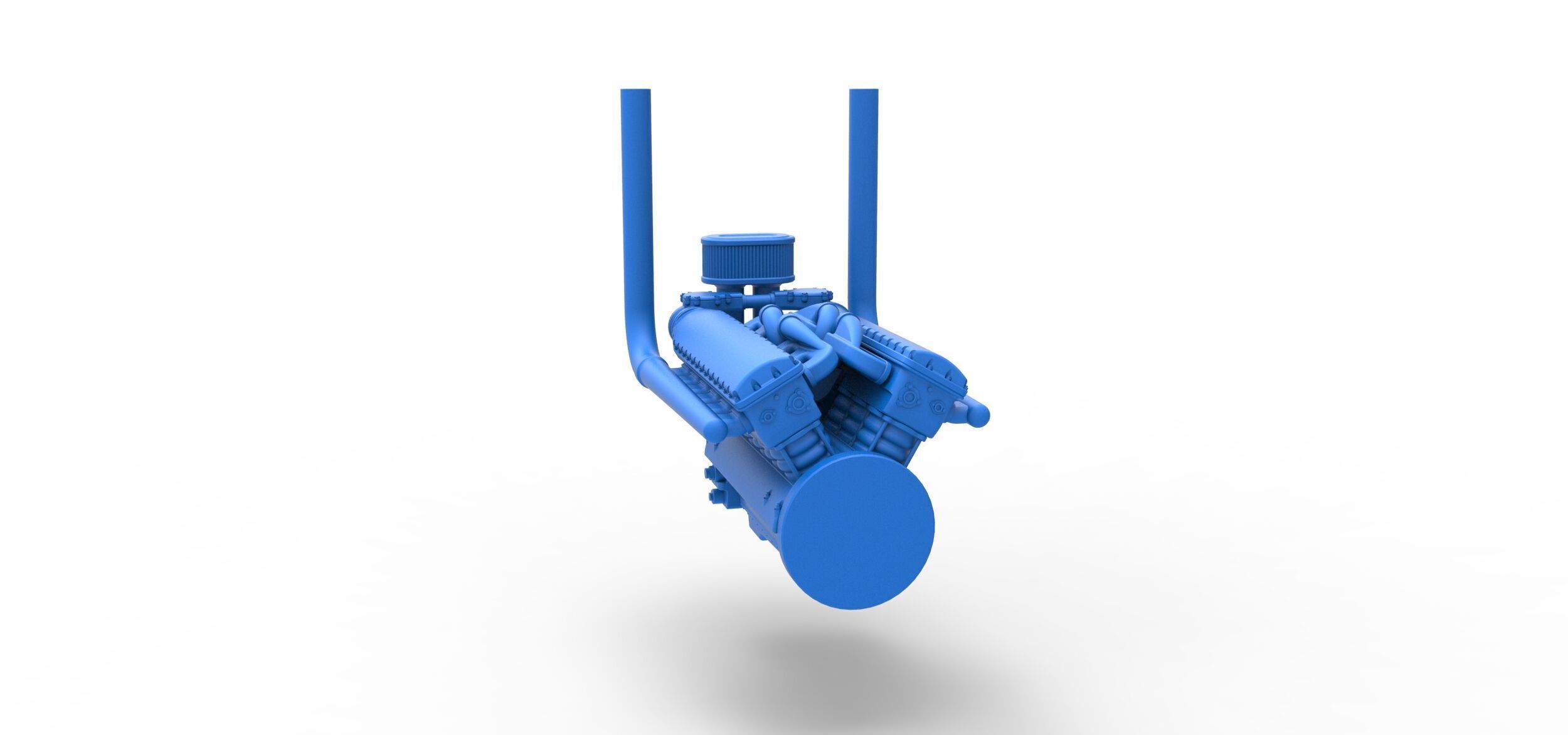 Engine V12 for pulling tractor Version 3 Scale 1 to 25 3D print model_10