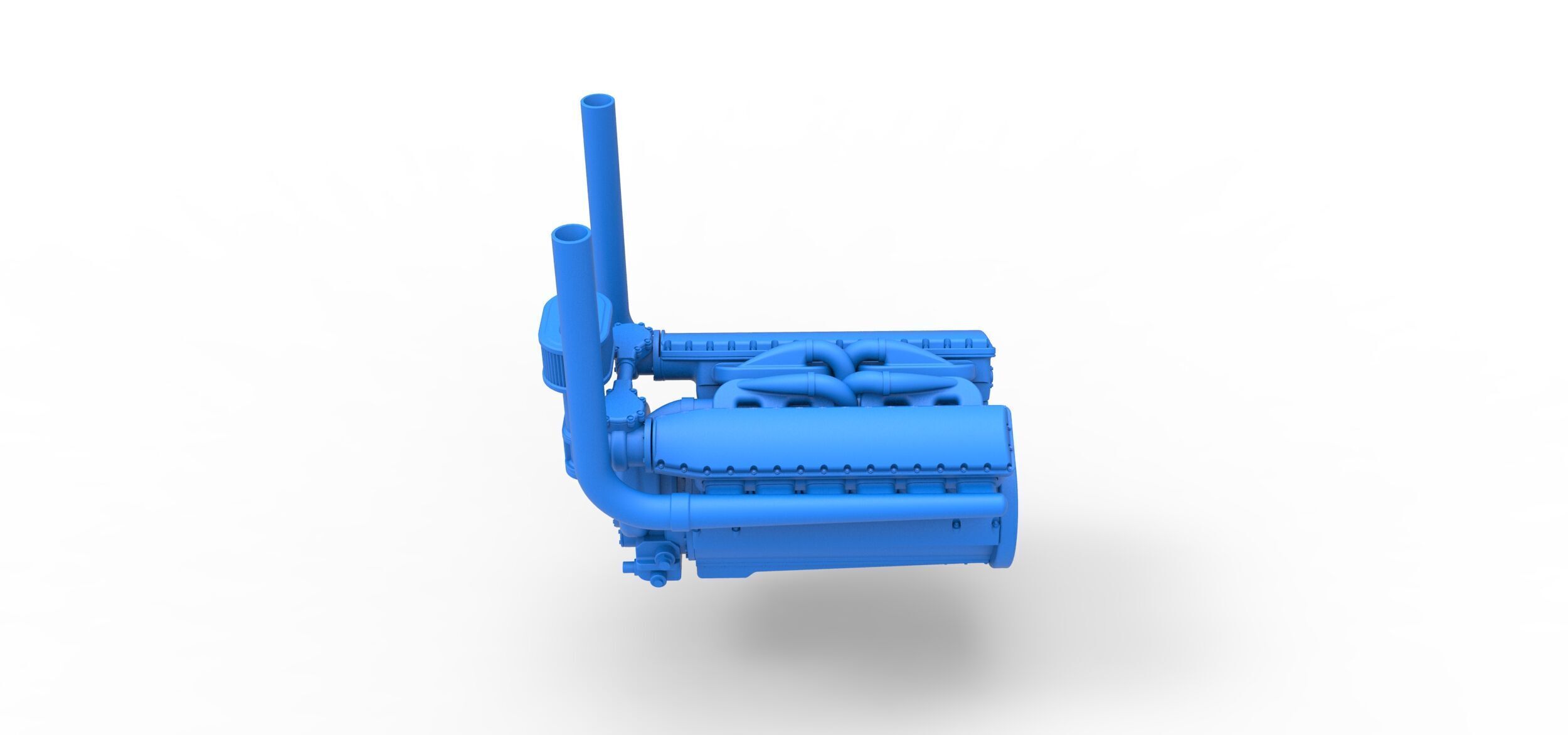 Engine V12 for pulling tractor Version 3 Scale 1 to 25 3D print model_8