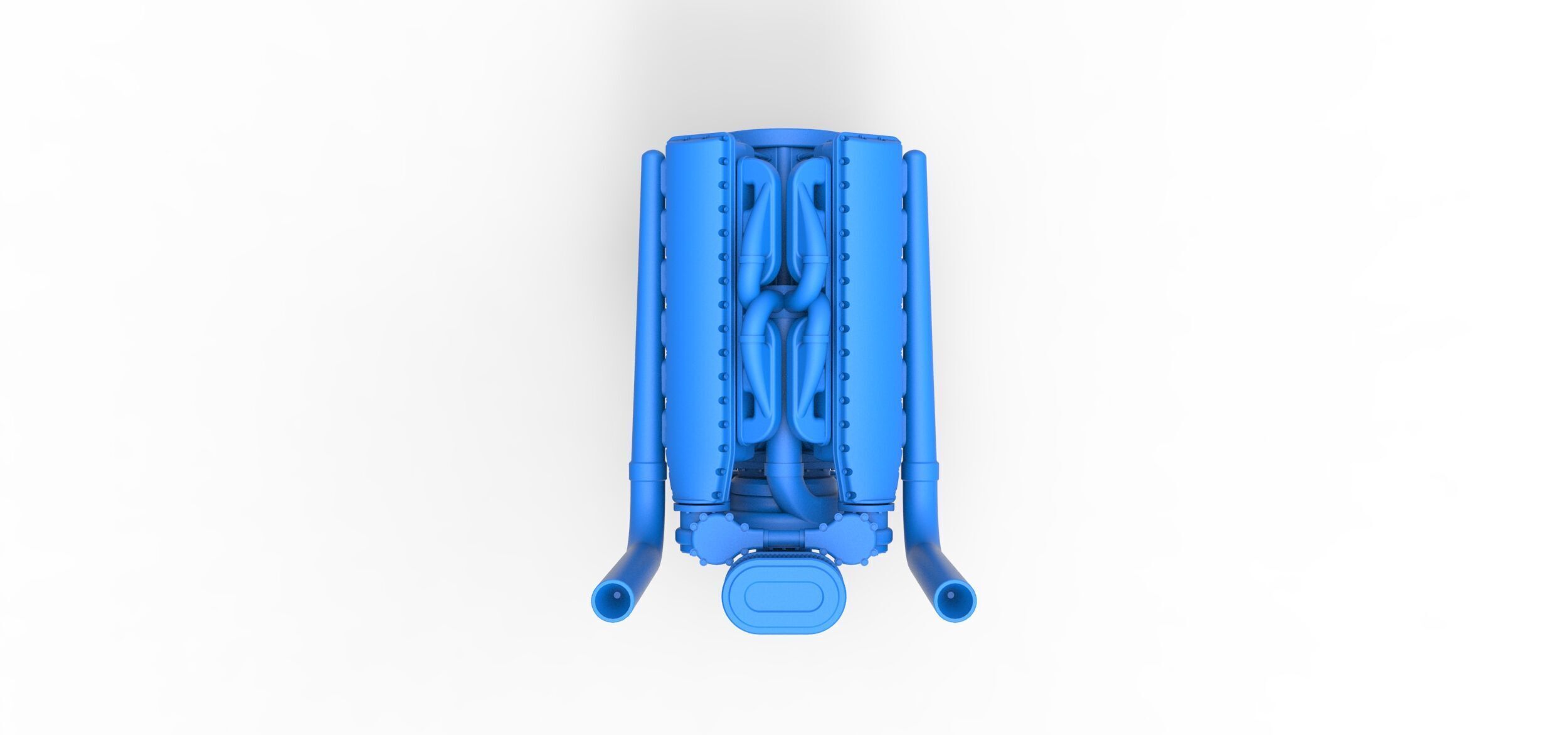 Engine V12 for pulling tractor Version 3 Scale 1 to 25 3D print model_6