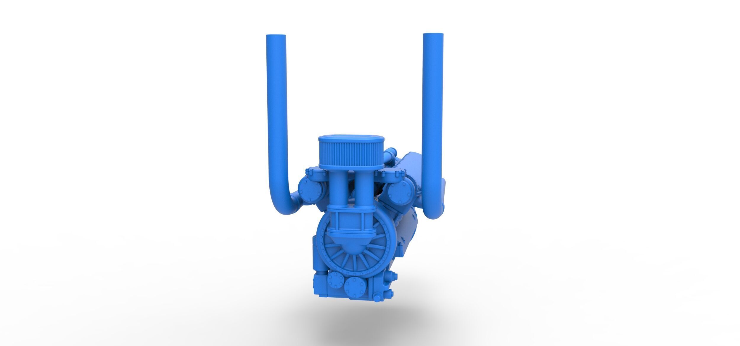 Engine V12 for pulling tractor Version 3 Scale 1 to 25 3D print model_3