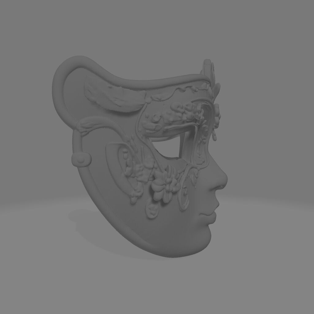 Venetian Carnival Mask Ornate Decorative 3D Print Model 3D print model_3