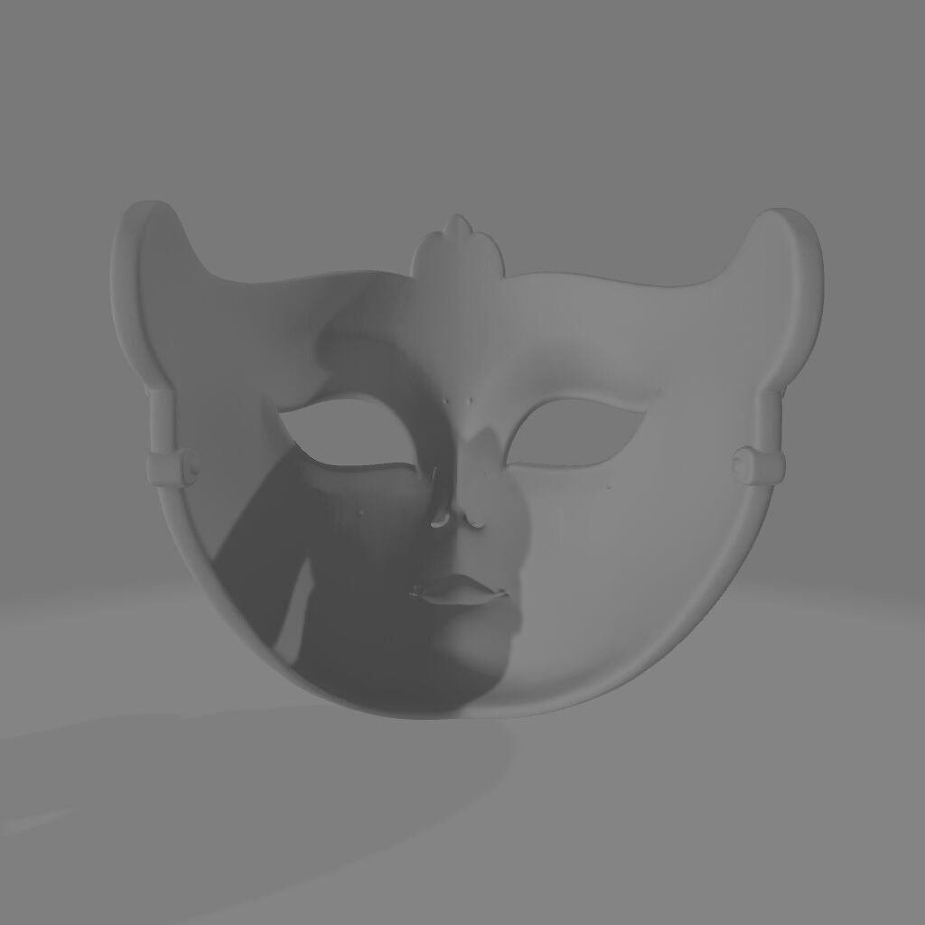 Venetian Carnival Mask Ornate Decorative 3D Print Model 3D print model_4