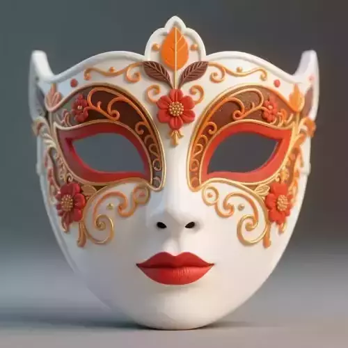 Venetian Carnival Mask Ornate Decorative 3D Print Model 3D print model Venetian Carnival Mask Ornate Decorative 3D Print Model 3D print model
