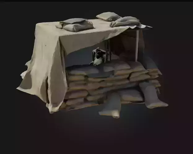 Sandbag Bunker  Battlefield Shelter with Tactical Realism