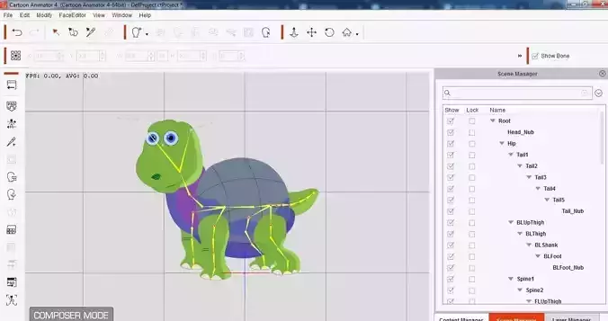 Turtule 2D Cartoon Model