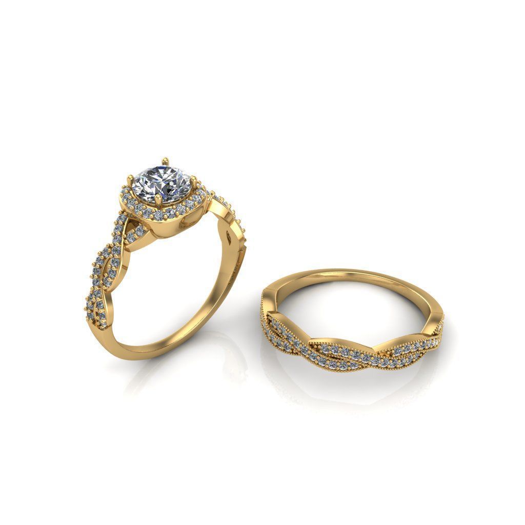 Ring 1055 double type 3D print model_19