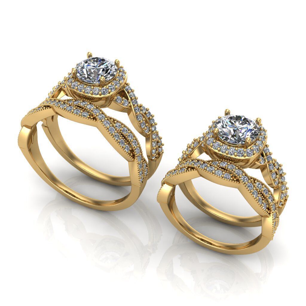 Ring 1055 double type 3D print model_21