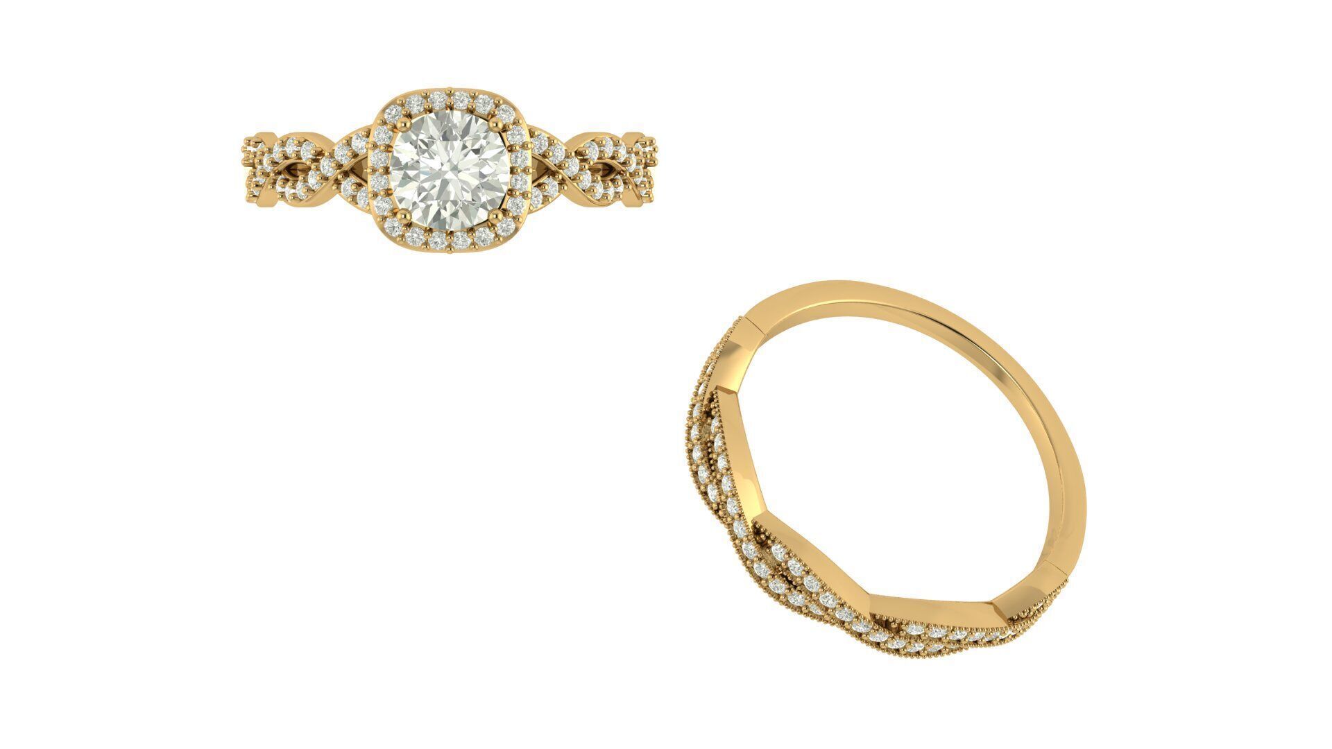 Ring 1055 double type 3D print model_5