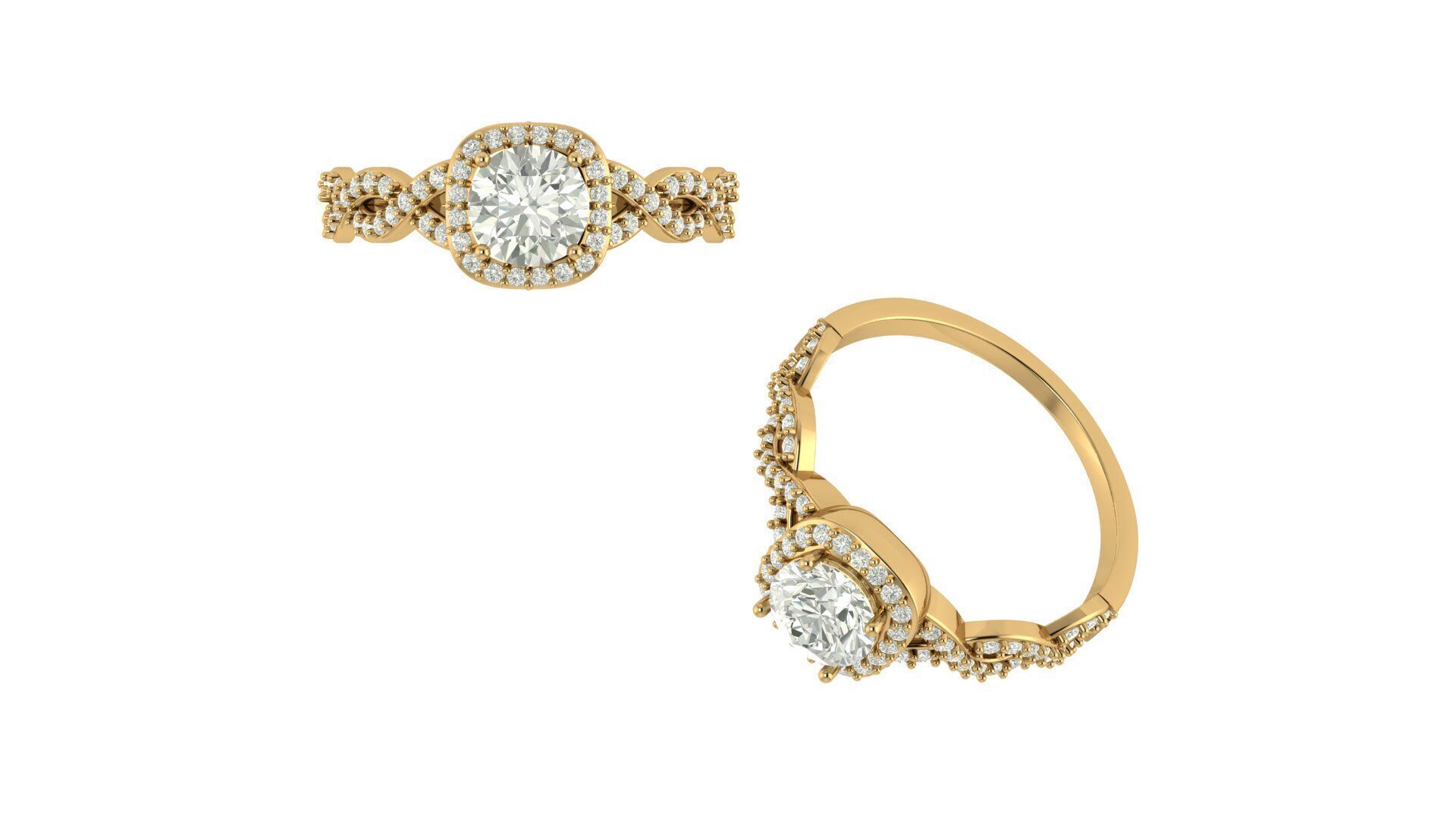 Ring 1055 double type 3D print model_11