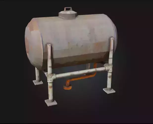 Rustic Fuel Tank  Weathered Utility for Industrial and Rural 