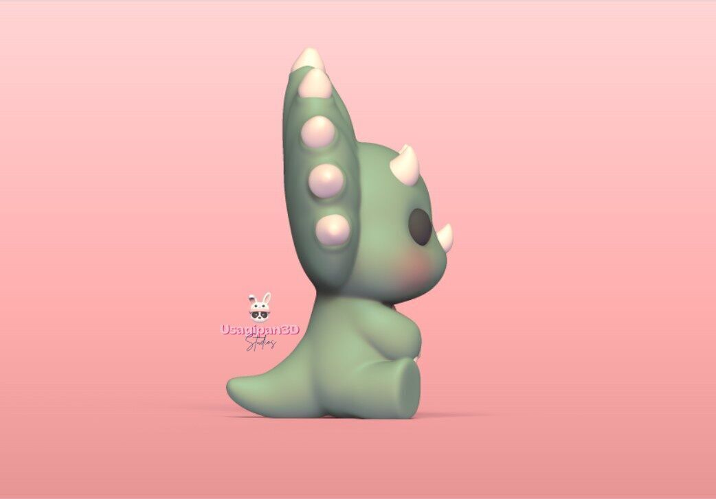 Baby Triceratops 3D print model_3