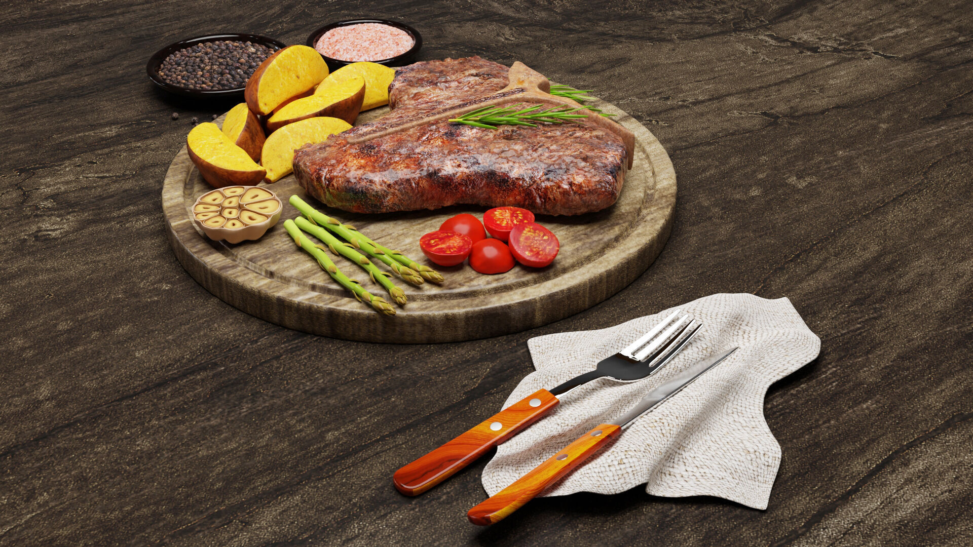 T-Bone Steak 001 3D model_3