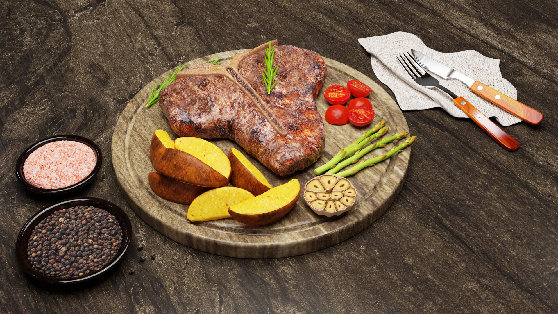 T-Bone Steak 001 3D model_6