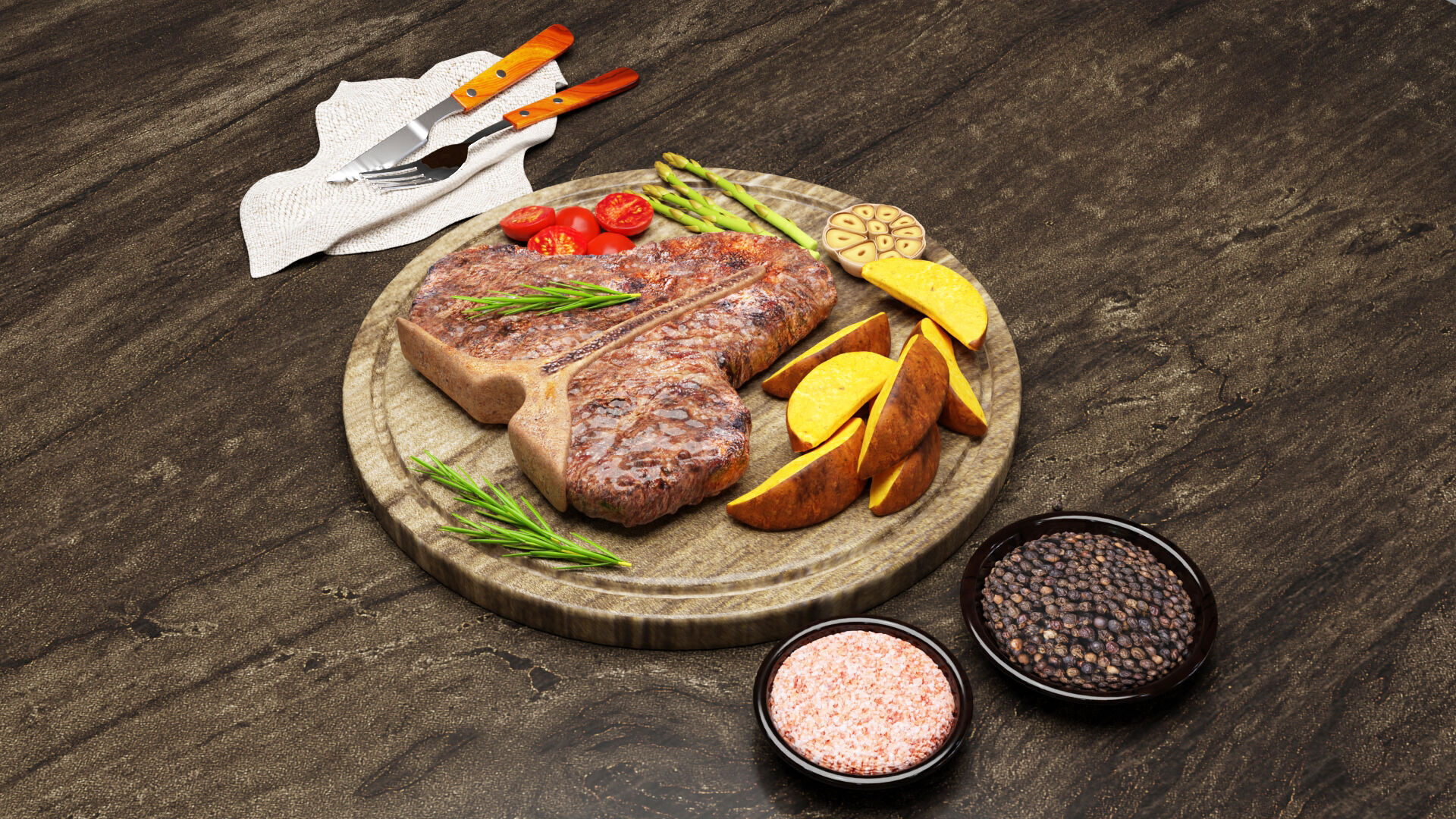 T-Bone Steak 001 3D model_5