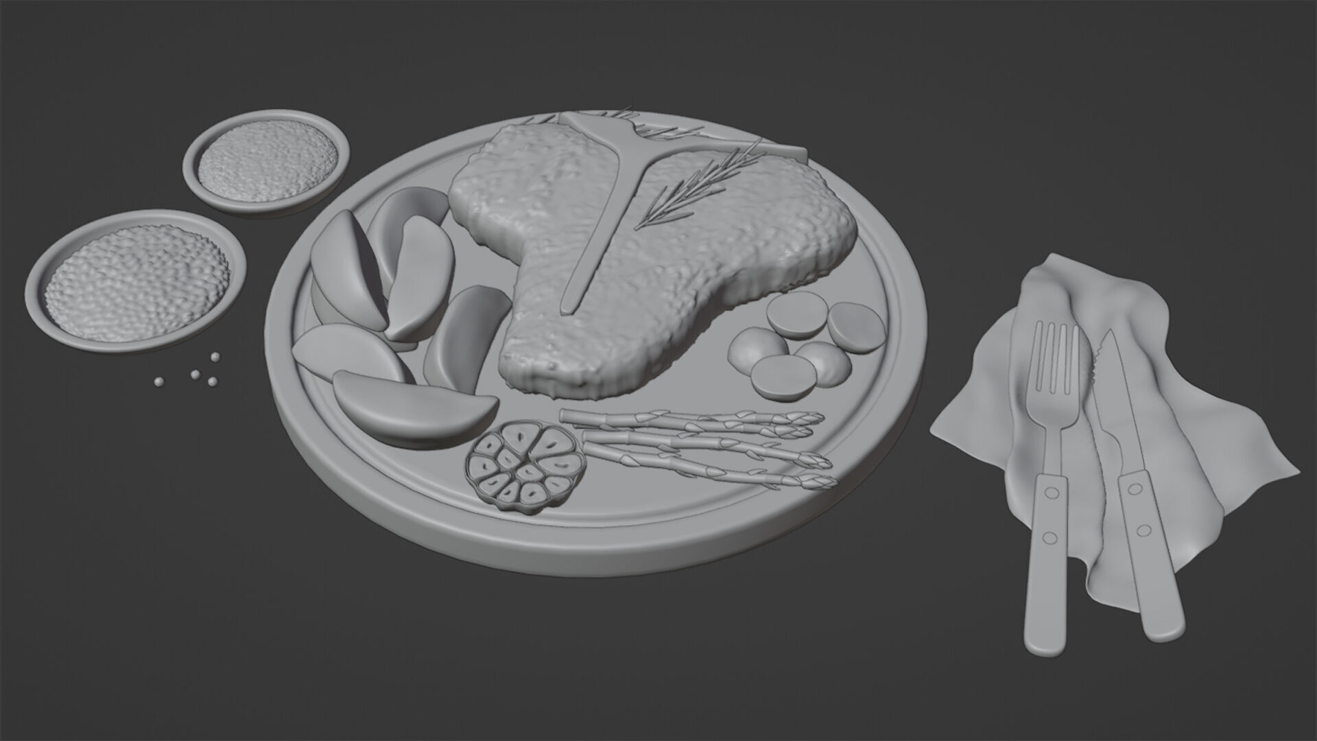 T-Bone Steak 001 3D model_12