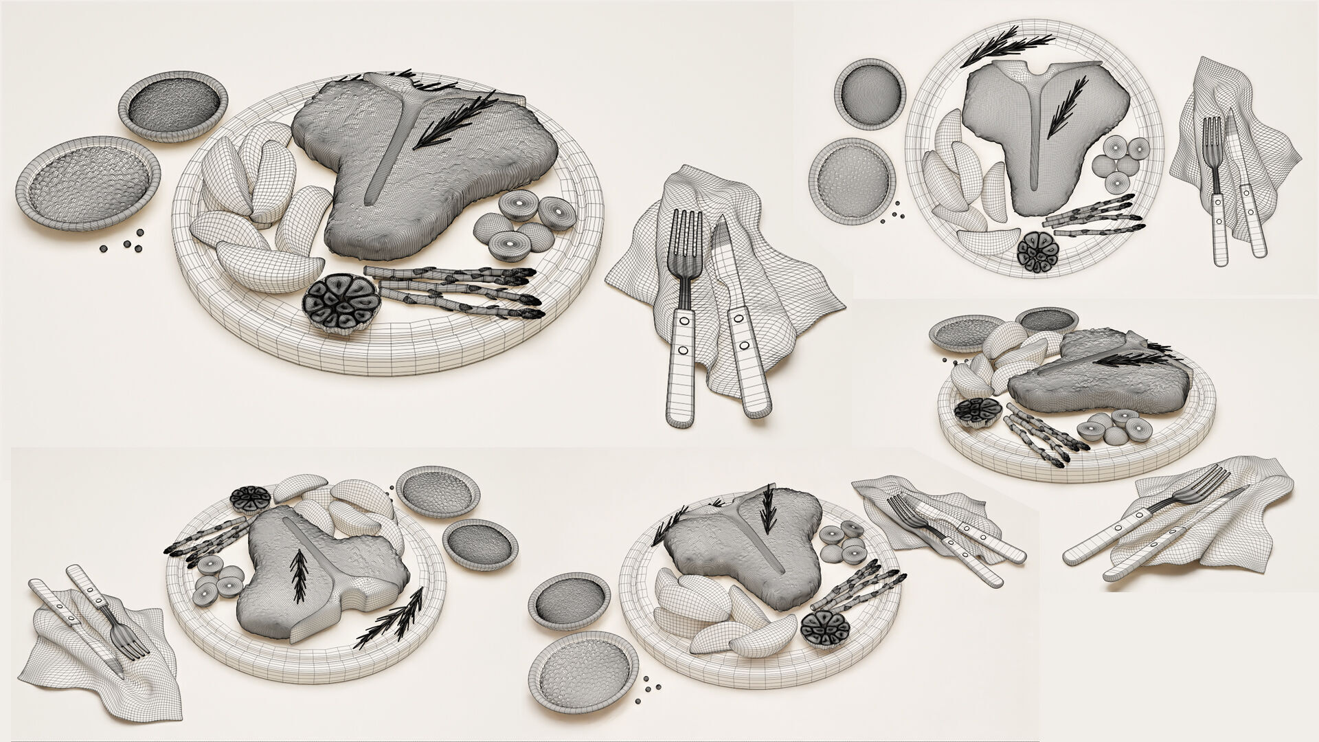 T-Bone Steak 001 3D model_8