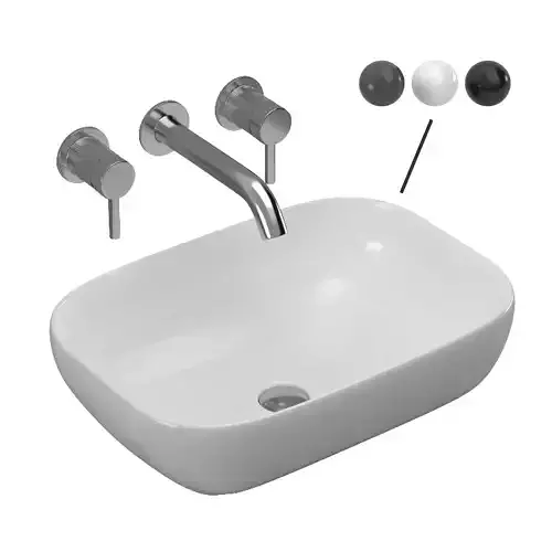 Overhead ceramic sink Vincea VBS-102 3D model