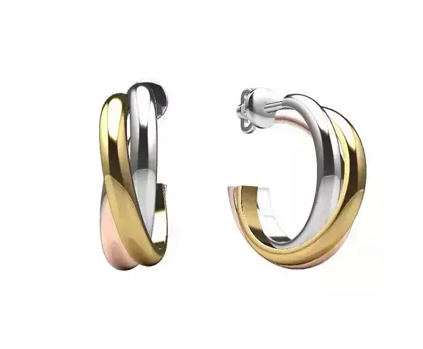 Three parts earrings