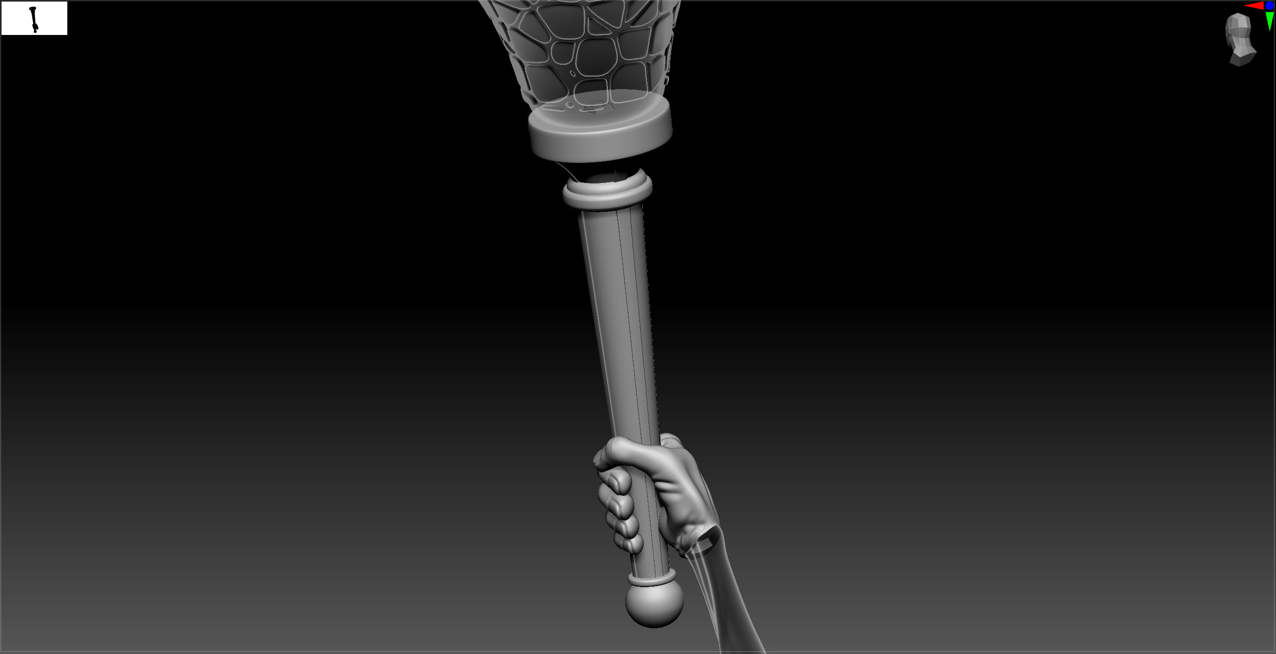 Haunted Mansion Wall Torch 3D print model_9