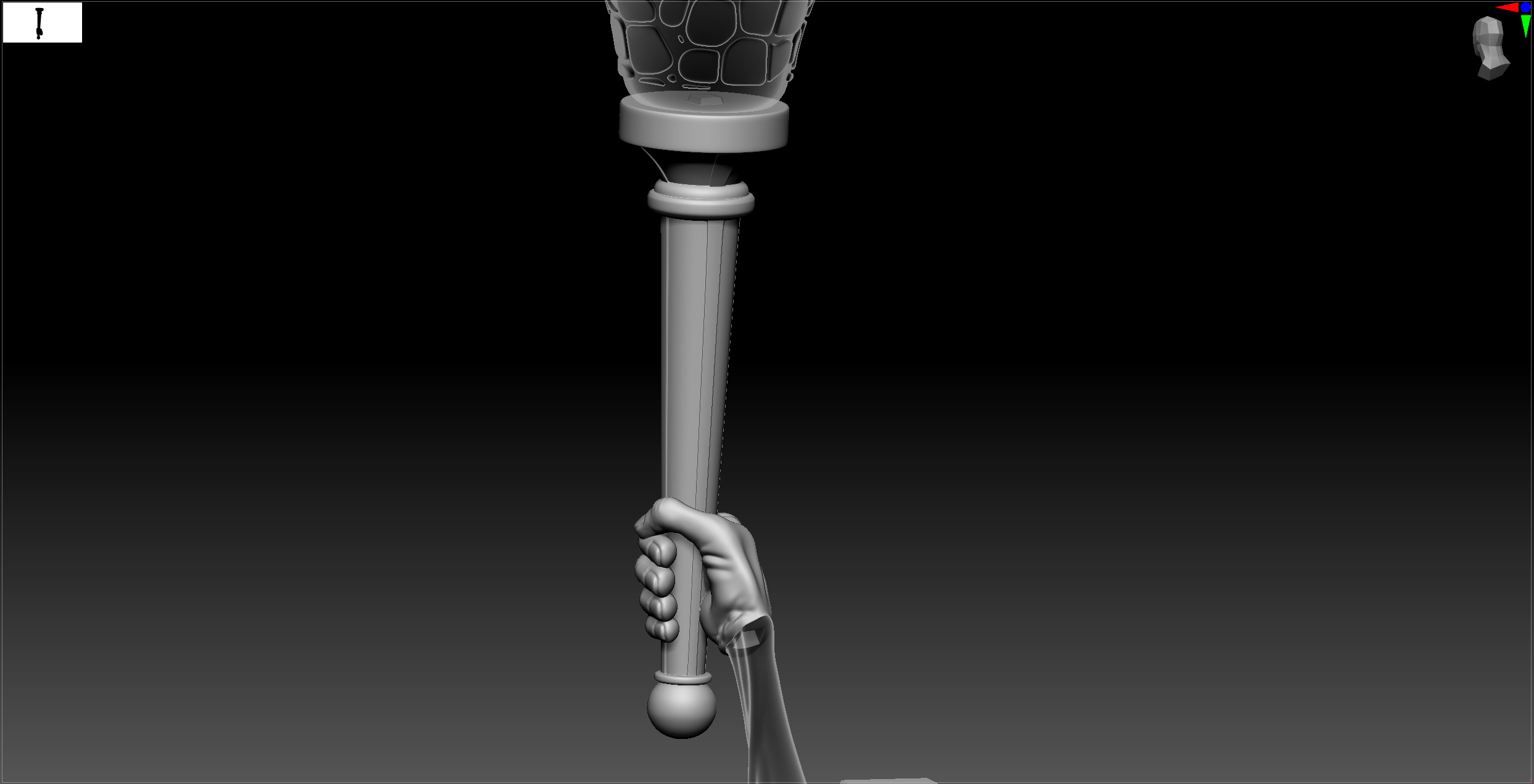 Haunted Mansion Wall Torch 3D print model_5
