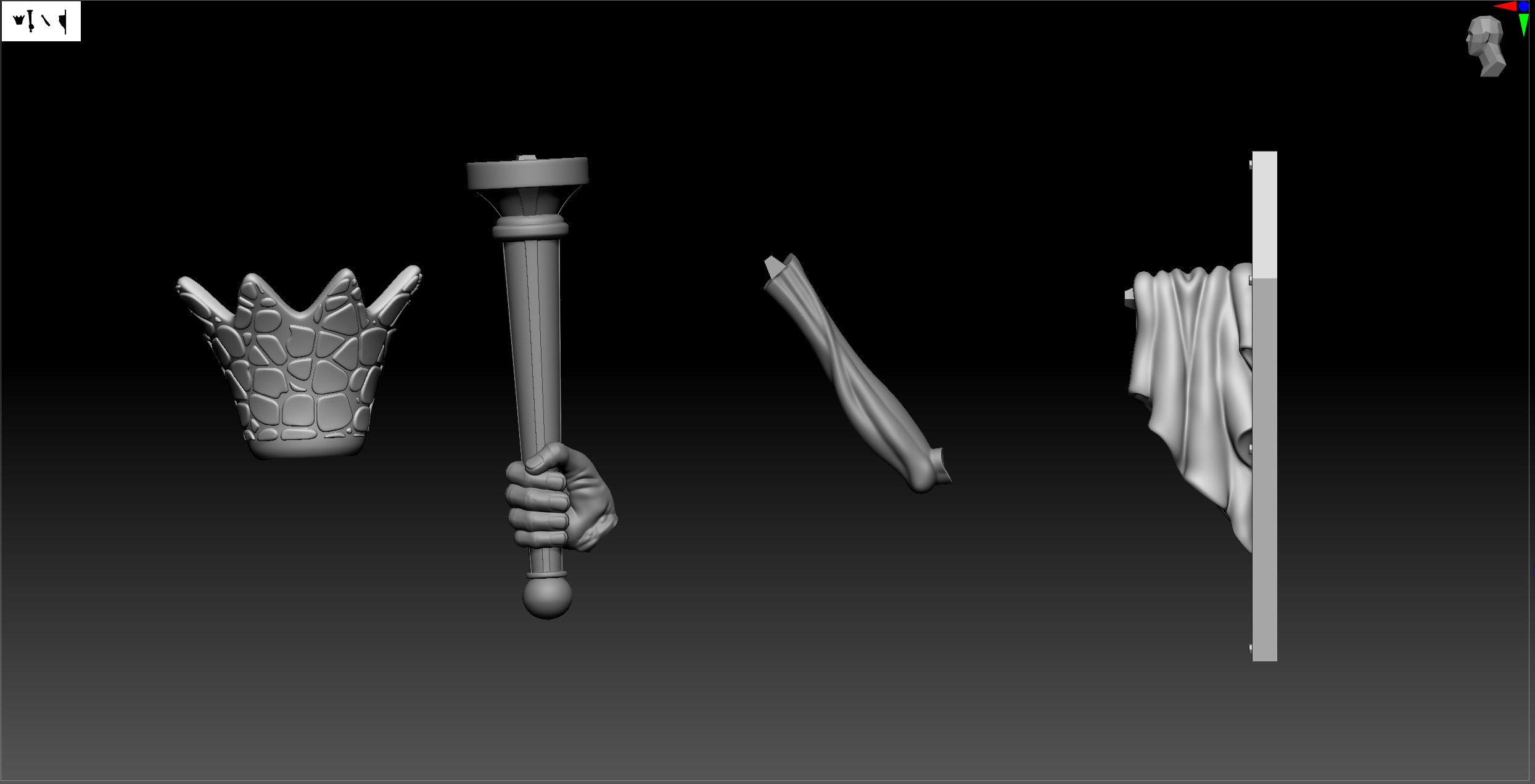 Haunted Mansion Wall Torch 3D print model_2