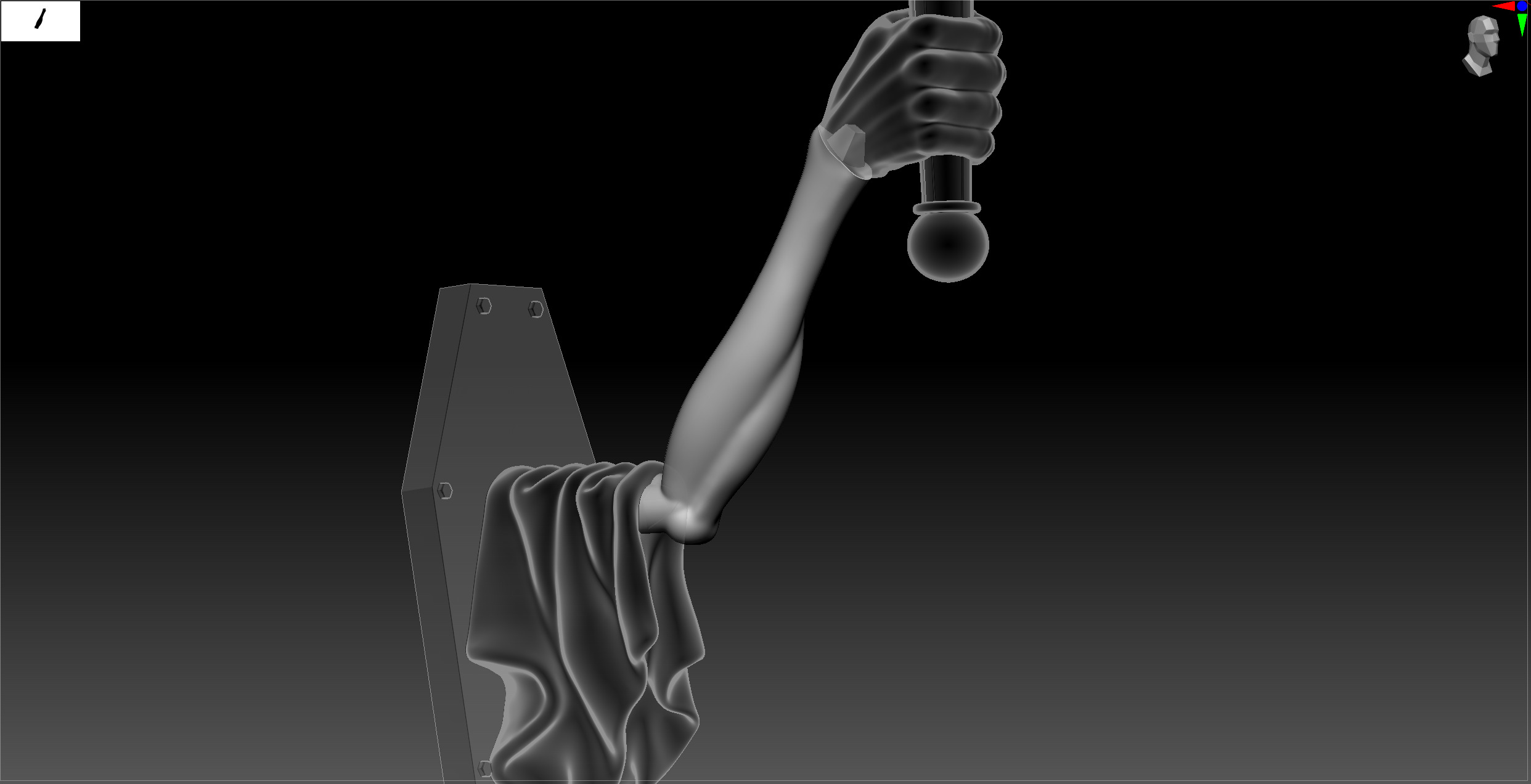 Haunted Mansion Wall Torch 3D print model_4