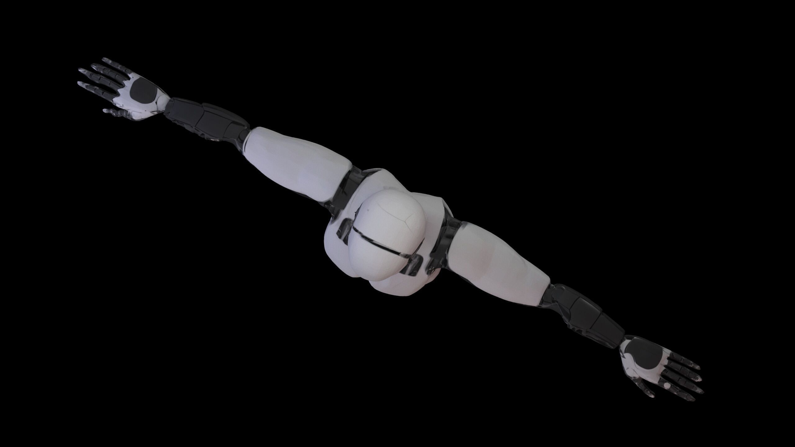 Female Robot 3D Model Free Download Free low-poly 3D model_10